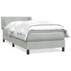 vidaXL Spring r&uacute;m me&eth; d&yacute;nu Lj&oacute;sgr&aacute;r 90x220 cm Flauel