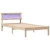 vidaXL Ramsv&iacute;k me&eth; h&ouml;fu&eth;gafl Br&uacute;nn 75 x 190 cm Solid furuhikk