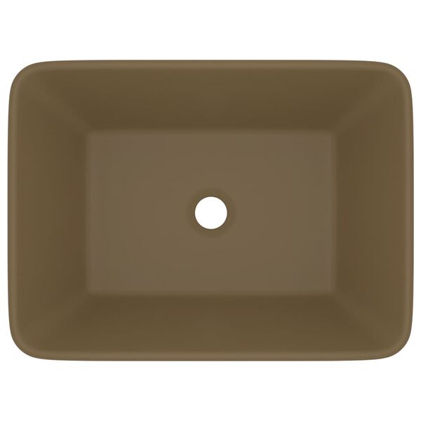 vidaXL Lúxus Handlaug Mattur Kremlitur 41x30x12 cm Keramik