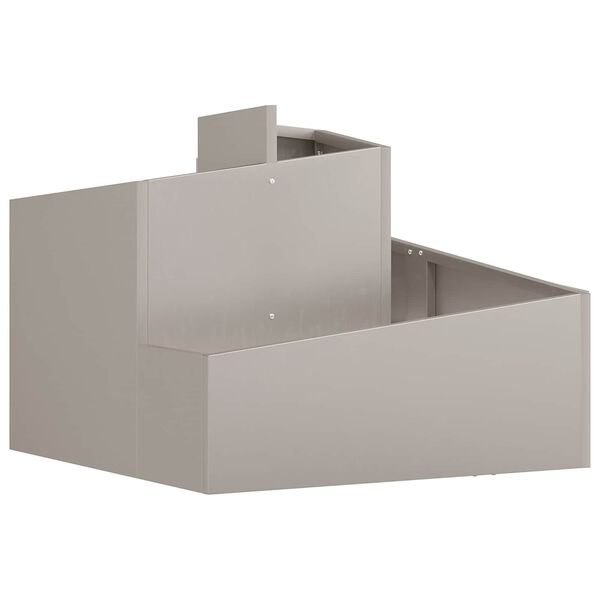 vidaXL Gar&eth;pl&ouml;ntukassi Br&uacute;nn 60 x 60 x 50 cm Ve&eth;ra&eth; st&aacute;l