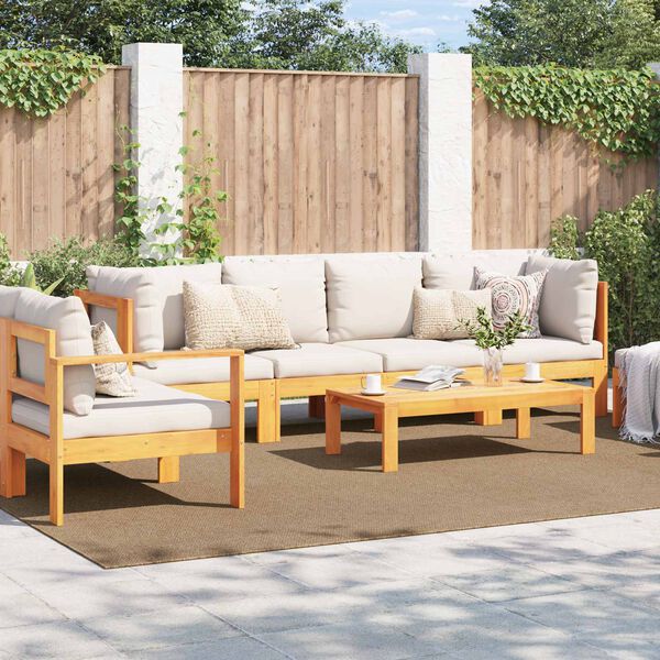 vidaXL Sv&aelig;&eth;isteppi AGIRA N&aacute;tt&uacute;rulegur 340 x 240 cm P&oacute;l&yacute;ester