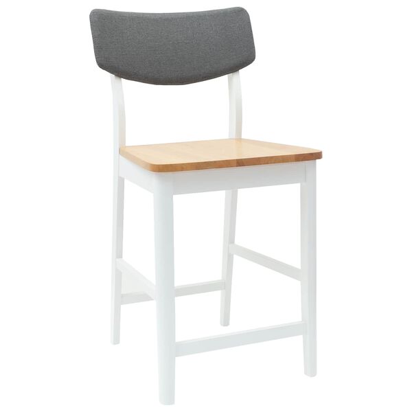 vidaXL Matsalst&oacute;lar 2 pcs Hv&iacute;tt 48 x 49 x 95 cm Solid Gummi Wood