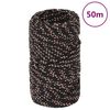vidaXL B&aacute;tareipi Svartur 2 mm 50 m P&oacute;l&yacute;pr&oacute;p&yacute;len