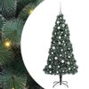 vidaXL Gervi j&oacute;latr&eacute;n me&eth; lj&oacute;sum og k&uacute;lusetti Gr&aelig;nn 150 cm PET