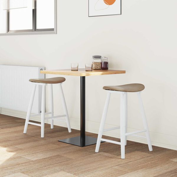 vidaXL Matsalst&oacute;lar 2 pcs Hv&iacute;tt 46 x 37 x 63 cm Solid Gummi Wood