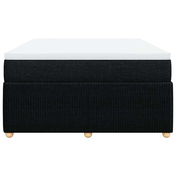 vidaXL H&oacute;lfa&eth; Springr&uacute;m Svart 160x200 cm Tauefni