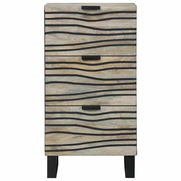 vidaXL Miðjageymslukáp og hillur Hvítt og svart 40 x 33 x 75 cm