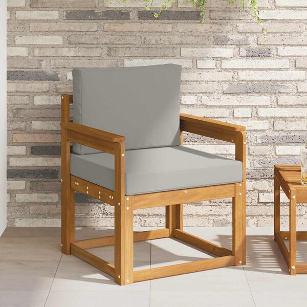 vidaXL &Uacute;tis&oacute;fi Solid Akas&iacute;uskei&eth; og P&oacute;lyester N&aacute;tt&uacute;ruleg og lj&oacute;s gr&aacute;