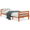 vidaXL R&uacute;mgrind &aacute;n D&yacute;nu Vaxbr&uacute;nn 90x190 cm Gegnheil Fura