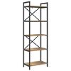 vidaXL Hilla Artisan Eik 56 x 34 x 171 cm Samsettur vi&eth;ur