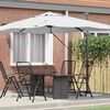 vidaXL Cantilever Roma Parasol Beige og svartur 352 x 251 x 260 cm