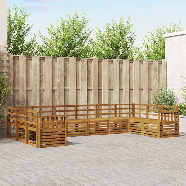 vidaXL S&oacute;fasett 10 pcs N&aacute;tt&uacute;rulegur Hrein akas&iacute;utr&eacute;