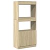 vidaXL H&aacute;r Sk&aacute;pur Sonoma Eik 63x33x140 cm Samsettur Vi&eth;ur