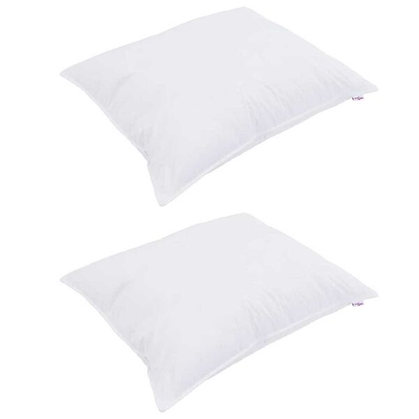 vidaXL Koddi me&eth; kodda 2 pcs Hv&iacute;tt 50 x 75 cm cotton