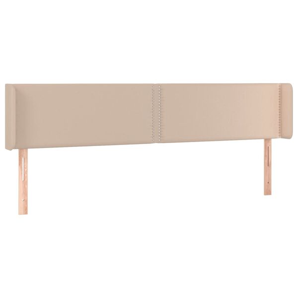 vidaXL LED h&ouml;fu&eth;gafl Cappuccino 183x16x78/88 cm gervi le&eth;ur