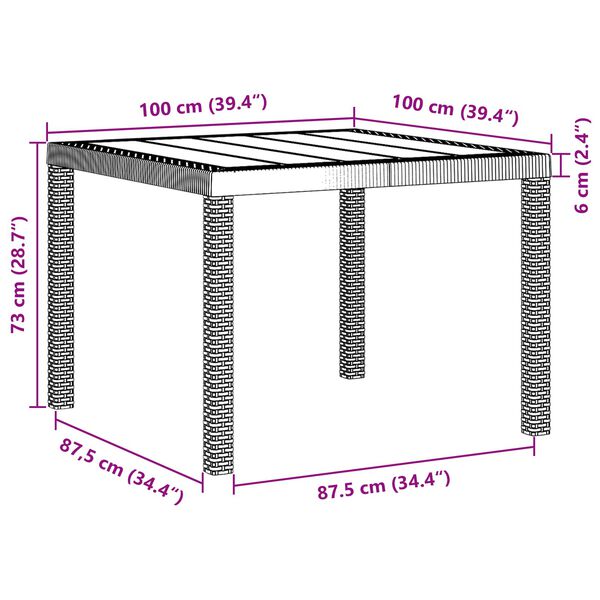 vidaXL Gar&eth;ur bor&eth;sett 5 pcs Antras&iacute;t P&oacute;l&yacute;pr&oacute;p&yacute;len