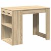 vidaXL skrifbor&eth; me&eth; sk&uacute;ffu og hillu Sonoma eik 102x62x77,5 cm