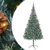 vidaXL Gervi j&oacute;latr&eacute; me&eth; 300 LED me&eth; standi Gr&aelig;nn 210 cm PVC og St&aacute;l