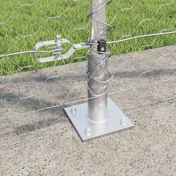 vidaXL Gir&eth;ingarp&oacute;stur Silfur 100 x 1,2 m (50 mm net) St&aacute;l