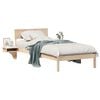 vidaXL Ramsv&iacute;k me&eth; h&ouml;fu&eth;gafl Br&uacute;nn 100 x 200 cm Solid furuhikk