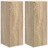 vidaXL Sj&oacute;nvarpsveggsk&aacute;pur Vegghengt 2 pcs Sonoma 30 x 31 x 80 cm
