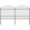 vidaXL Gar&eth;gir&eth;ing me&eth; spj&oacute;ttoppi &uacute;r st&aacute;li 359x175 cm sv&ouml;rt