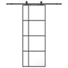 vidaXL Rennihur&eth; me&eth; v&eacute;lb&uacute;na&eth;arsetti Svart 76x205 cm ESG Gler