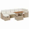 vidaXL Gar&eth;s&oacute;fa sett me&eth; p&uacute;&eth;i 8 pcs Drapplita&eth;ur p&oacute;l&yacute;rattan