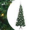 vidaXL Hornart&iacute;fara J&oacute;latr&eacute; me&eth; 300 LED Gr&aelig;nn 180 cm PVC og m&aacute;lmur