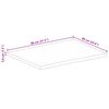 vidaXL Borðplata með Náttúrulegum Brúnum 80x60x3,8 cm Mangóviður