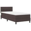 vidaXL Kassi vorinn r&uacute;m me&eth; d&yacute;nu me&eth; led D&ouml;kk br&uacute;nt 90 x 190 cm d&uacute;kur
