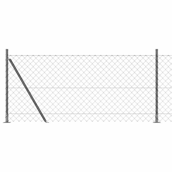 vidaXL Gir&eth;ingarp&oacute;stur Gr&aacute;r 10 x 1 m (60 x 60 mm net) St&aacute;l og PVC