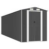 vidaXL Gar&eth;sk&uacute;r Reykgr&aacute;r 192x689x223 cm Galvan&iacute;sera&eth; St&aacute;l