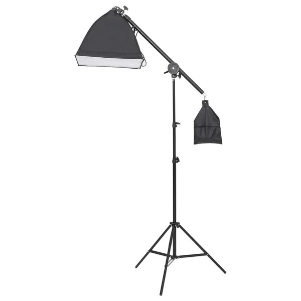 vidaXL Photo Studio Kit með ljósasetti, bakgrunnsskjá og endurskins
