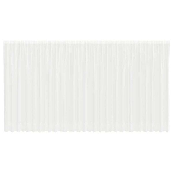 vidaXL Garnogard&iacute;na me&eth; gluggatj&ouml;ldum Bl&oacute;m Hv&iacute;tt 240x750cm P&oacute;l&yacute;ester