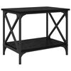 vidaXL Hli&eth;arbor&eth; Svartur Eik 55 x 38 x 45 cm Samsettur vi&eth;ur