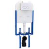 vidaXL Cistern rammi me&eth; geymslu Hv&iacute;tt 50 x 8 x 131 cm St&aacute;l
