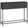 vidaXL Upphleypt gar&eth;gr&oacute;&eth;urpottur Svartur 100 x 26 x 82 cm St&aacute;l
