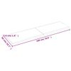 vidaXL Bor&eth;plata 180x50x(2-4)cm Me&eth;h&ouml;ndla&eth;ur Vi&eth;ur N&aacute;tt&uacute;rulegar Br&uacute;nir