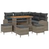 vidaXL Gar&eth;s&oacute;fa sett me&eth; p&uacute;&eth;i me&eth; geymslu 9 pcs Gr&aacute;r