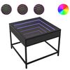 vidaXL S&oacute;fabor&eth; me&eth; &Oacute;endanleika LED Svart 50x50x41 cm