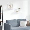 vidaXL Vegghengdar Hillur 2 stk. Hv&iacute;tar 40x23x3,8 cm MDF
