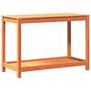 vidaXL Pl&ouml;ntubor&eth; me&eth; Hillu 108x50x75 cm Vaxbr&uacute;n Gegnheil Fura