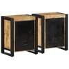 vidaXL n&aacute;ttbor&eth;ssk&aacute;par 2 stk Solid Groft Wood Mango