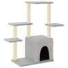 vidaXL Kattatr&eacute; me&eth; S&iacute;salkl&oacute;rustaurum Lj&oacute;sgr&aacute;tt 97,5 cm