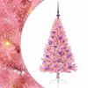 vidaXL Gervi fyrirfram l&yacute;stum j&oacute;latr&eacute; me&eth; 150 LED Bleikur 120 cm PVC