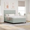 vidaXL LED Box Spring R&uacute;m me&eth; d&yacute;nu Lj&oacute;sgr&aacute;r 140 x 200 cm d&uacute;kur