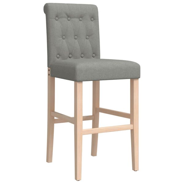 vidaXL Barst&oacute;lar 2 stk. Gegnheill G&uacute;mm&iacute;vi&eth;ur og Tau&aacute;kl&aelig;&eth;i