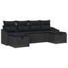 vidaXL S&oacute;fasett me&eth; p&uacute;&eth;i 6 pcs p&oacute;l&yacute;rattan