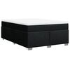 vidaXL H&oacute;lfa&eth; Springr&uacute;m Svart 160x200 cm Tauefni